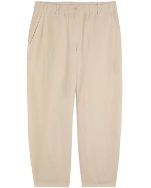 Eileen Fisher Elastic-Waistband Trousers - White