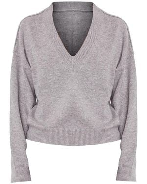 Officine Generale V-Neck Jumper - Grey