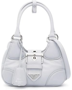 Prada Borsa Tote Moon Imbottita - Bianco
