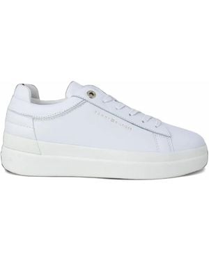 Tommy Hilfiger Low-Top Leather Sneakers - White