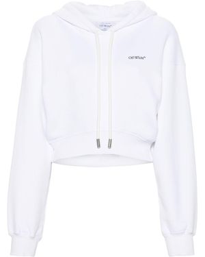 Off-White c/o Virgil Abloh フローラル クロップドパーカー - ホワイト