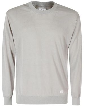 C.P. Company Crew-Neck Raglan-Sleeve Jumper - Grey