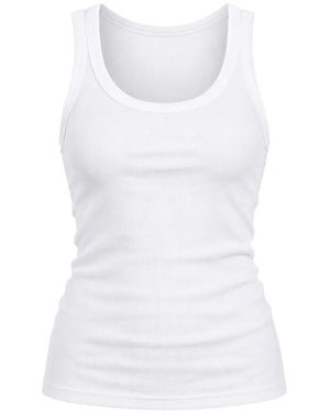 Pharaoh Cass Ribbed Tank Top - White