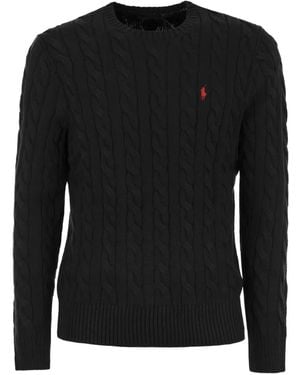 Polo Ralph Lauren Strickpullover Mit Rundhalsausschnitt - Schwarz