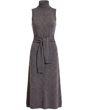 Nicholas Belted Sleeveless Midi Dress - White