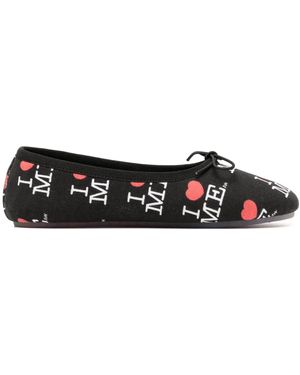 Ashley Williams I Heart Me Melody Ballerina Shoes - Black