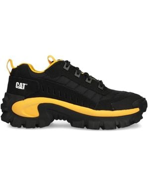 Caterpillar Baskets En Daim À Semelle Contrastante - Noir