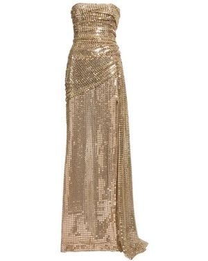 Elie Saab Sequin-Embellished Maxi Dress - Natural