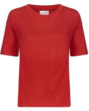 Loulou de Saison Ezra Lds Ribbed T-Shirt - Red