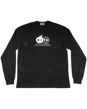 Kith Graphic-Print Long-Sleeve T-Shirt - Black