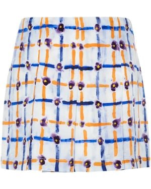 Marni Gonna Con Stampa Saraband - Blu