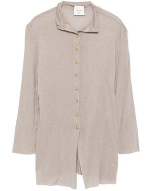 Alysi Fine-Knit Top - White