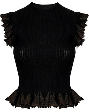 Ulla Johnson Haut Leila À Volants - Black