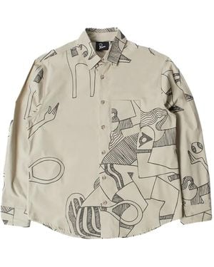 by Parra Pen-Drawing Button-Up Shirt - Natural
