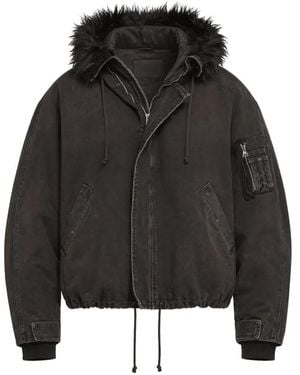 ALEXANDER DIGENOVA Faux-Fur Trim Jacket - Black