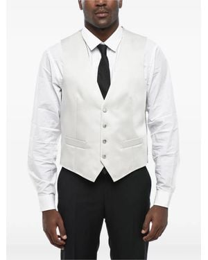 Corneliani V-Neck Button-Up Waistcoat - White