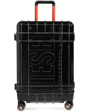DIESEL Valigia Con Logo Goffrato - Nero