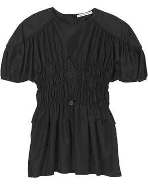 Cecilie Bahnsen Brooklyn Puff-Sleeve Top - Black
