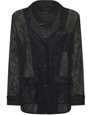 Pinko Lace Pocketed Jacket - Black