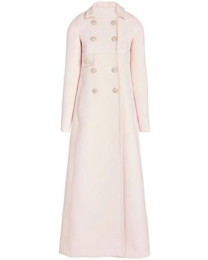 Giambattista Valli Gabardine Double-Breasted Coat - Pink