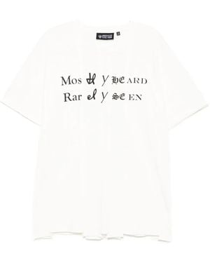 Mostly Heard Rarely Seen T-Shirt Spliced Luxury Mock - Bianco