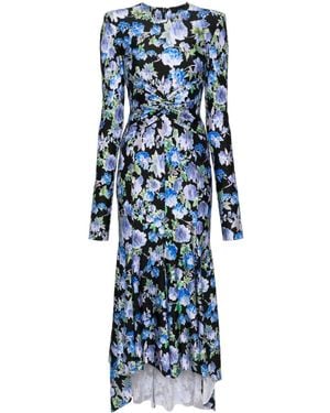 Philosophy Di Lorenzo Serafini Printed Lycra Midi Dress - Blue