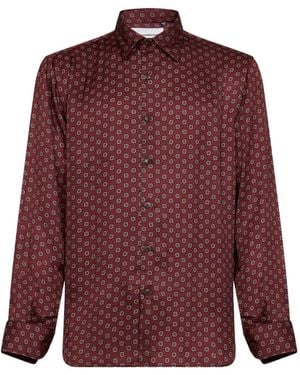 Costumein Geometric-Print Long-Sleeve Shirt - Red