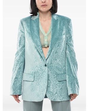 Off-White c/o Virgil Abloh Buttoned Blazer - Blue