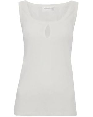 Victoria Beckham Cut-Out-Detail Tank Top - White