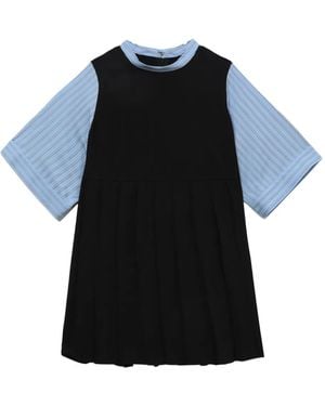 Enfold Bluse im Layering-Look - Schwarz