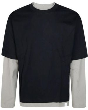 Woc Venezia Layered-Effect Long-Sleeve T-Shirt - Blue