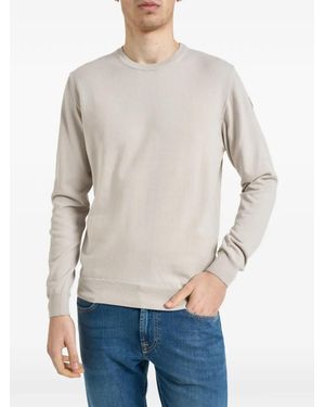 Colmar Trui Met Ronde Hals En Patch - Blauw