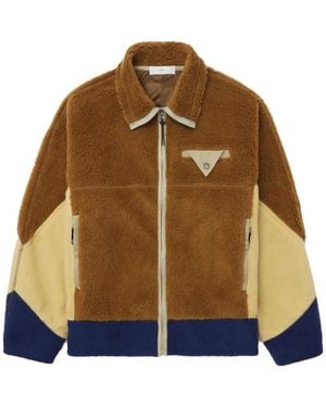 Toga Jacke mit Fleece-Einsätzen - Braun