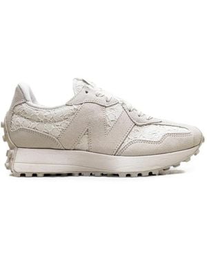 New Balance 327 Lace-Panelled Sneakers - White