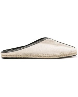 TOTEME Espadrilles Mit Lederbesatz - Weiß
