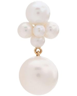 Sophie Bille Brahe 14Kt Thyra Pearl Earring - White