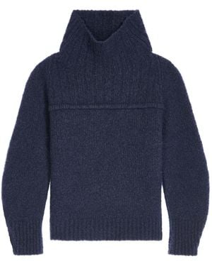 Dries Van Noten Pullover Mit Stehkragen - Blau