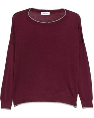 Gran Sasso Haut À Bords Contrastants - Violet