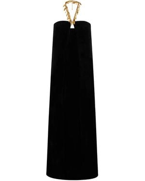 Roberto Cavalli Cut-Out Velvet Dress - Black