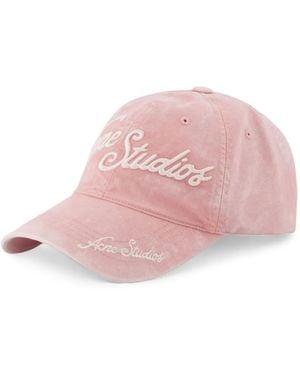 Acne Studios Logo-Embroidered Baseball Cap - Pink