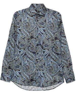 Etro Paisley-Print Shirt - Blue