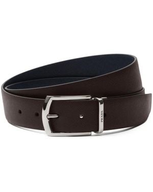 Prada Reversible Leather Belt - Black
