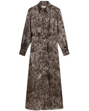 Golden Goose Floral-Print Long-Sleeve Maxi Dress - Natural