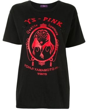 Y's Yohji Yamamoto Logo-Print Slim-Fit T-Shirt - Black