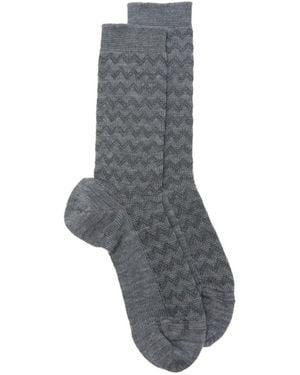 Missoni Zigzag-Knit Socks - Grey