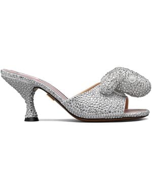 Thom Browne Crystal Hector Mules 75Mm - White