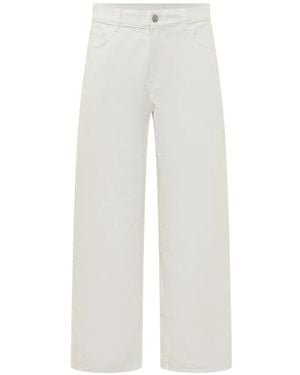 Palm Angels Logo-Embroidered Jeans - White