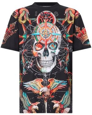 Philipp Plein Graphic Round-Neck T-Shirt - Black