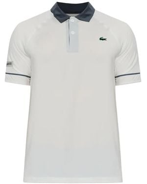 Lacoste X Novak Djokovic On Court Logo-Patch Polo Shirt - White