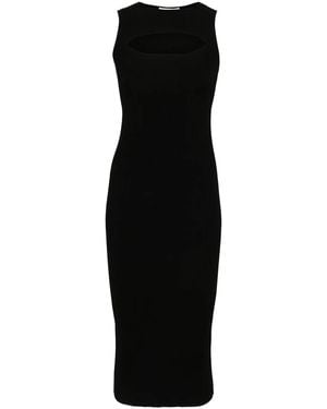 McQueen カットアウト マキシドレス - ブラック